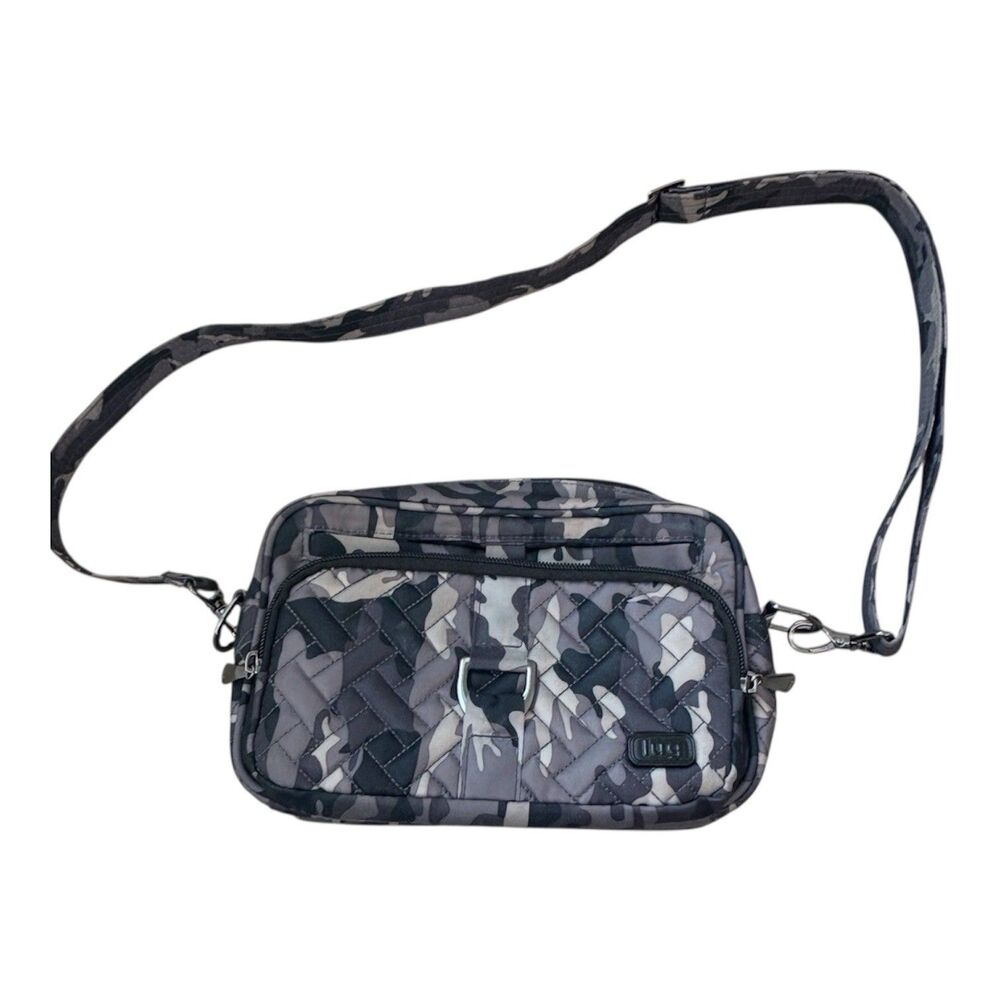 Lug Convertible Bag Carousel Camo Crossbody Belt Bag Quilted Army Gray White